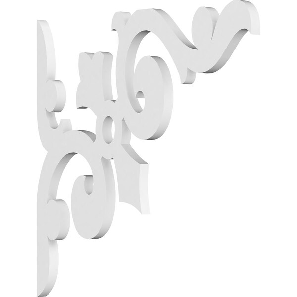 Ekena Millwork Whitman Architectural Grade PVC Bracket, 5/8"W X 14"D X 14"H BKTP01X14X14WH - main